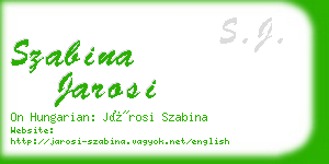 szabina jarosi business card